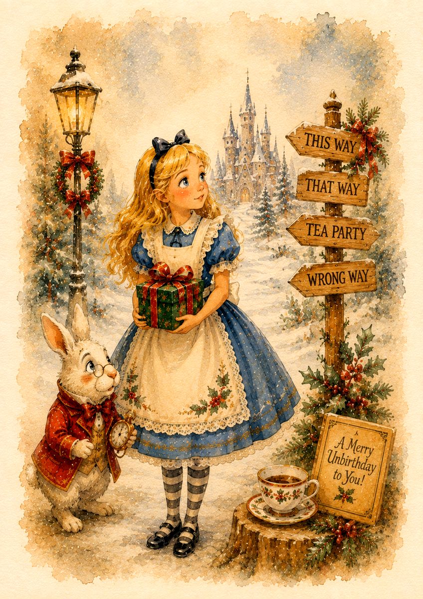 Decoupage MyRestyling - Alice in Wonder-Christmas 2
