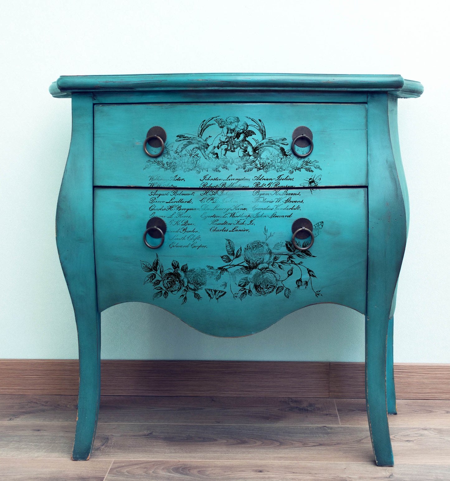 Redesign Timbro Clearly-Aligned Decor - Floral Script 30,5x30,5 cm