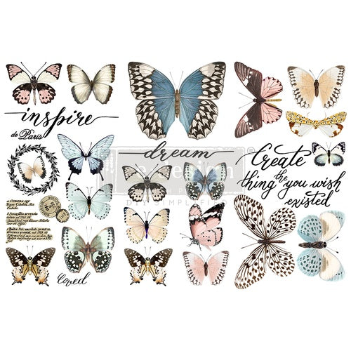 Redesign Small Transfer Papillon Collection 15.2x30.5 cm (3 sheets)