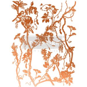 Redesign Kacha Decor Transfers - 45x61 cm Copper Foil - Bird Watching (in 2 sheets)