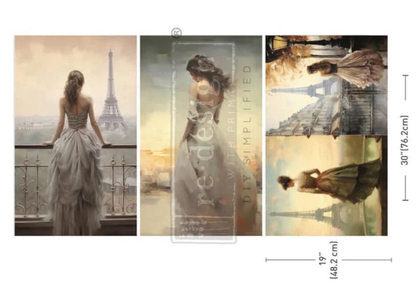 Redesign Decoupage in Tessuto - (48x76 cm) Bridal Bliss