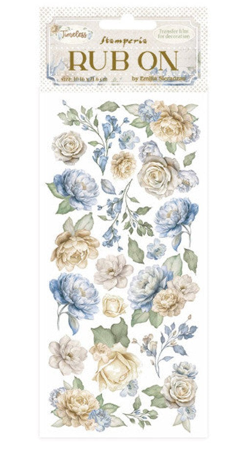 Stamperia - Rub on cm 10,16x21,6 Timeless fiori