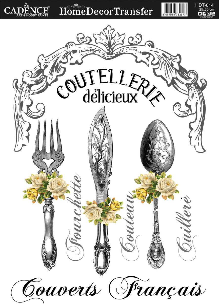 Cadence Home Deco Transfer 25x35 cm - Couverts