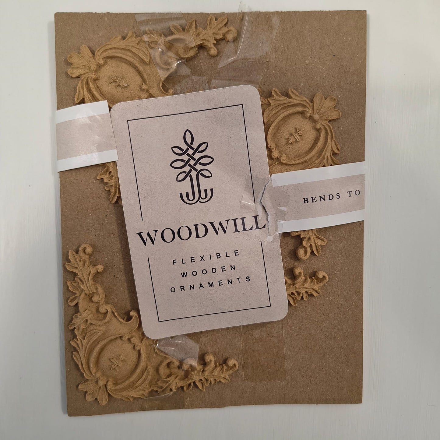 Woodwill - Fregio Angolo Decorativo in Legno 7x5.5 cm (4 pezzi)