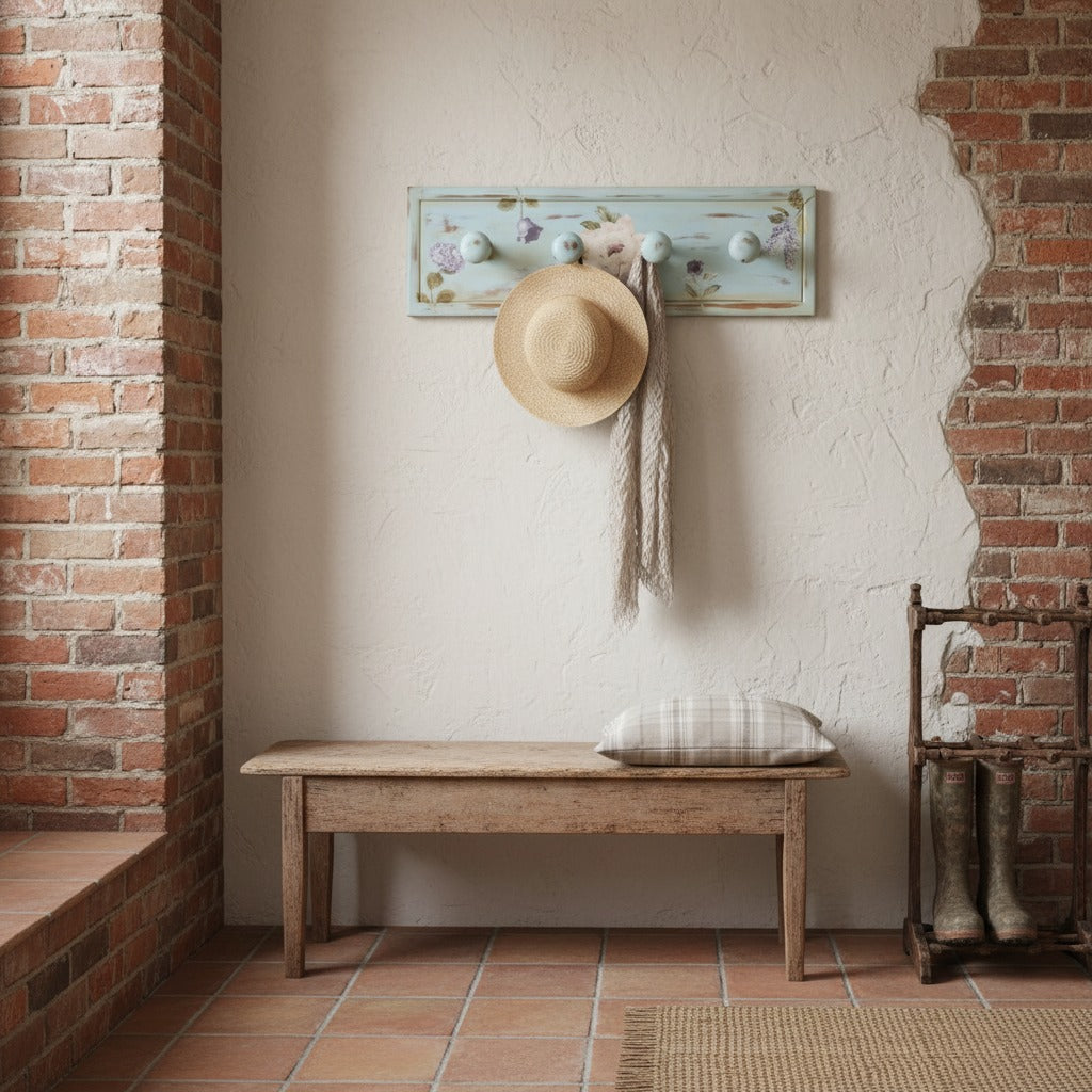 Shabby Floral Coat Hanger