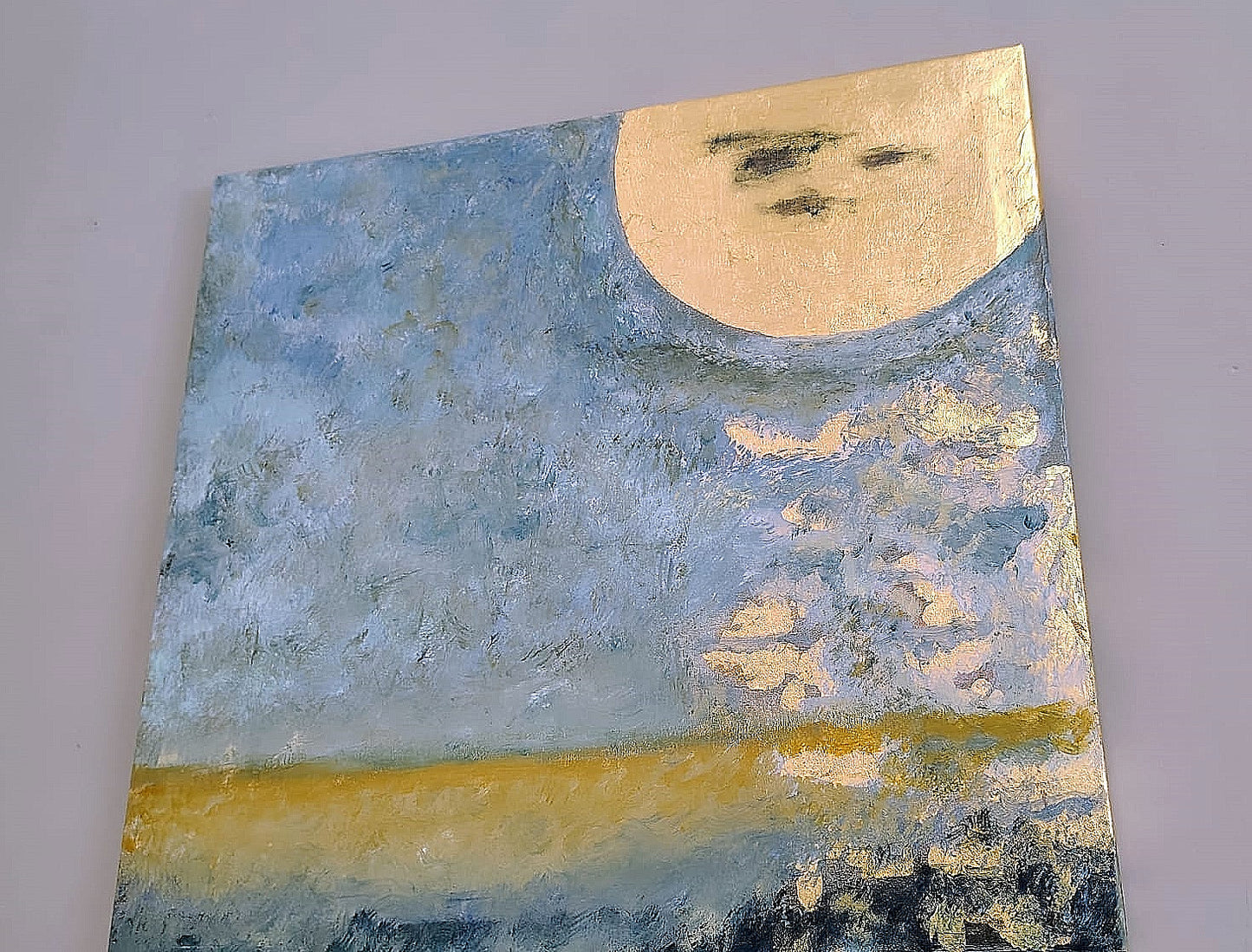 Quadro Canvas Gold Moonlight 77x53 cm