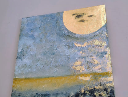 Quadro Canvas Gold Moonlight 77x53 cm
