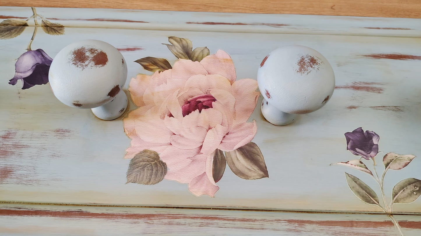 Shabby Floral Coat Hanger