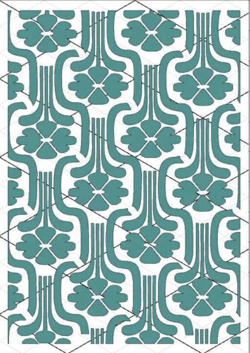 DT Stencil - S211 TEXTURE 60 FLOREAL