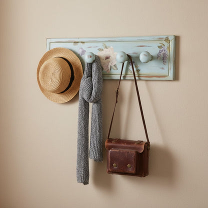 Shabby Floral Coat Hanger