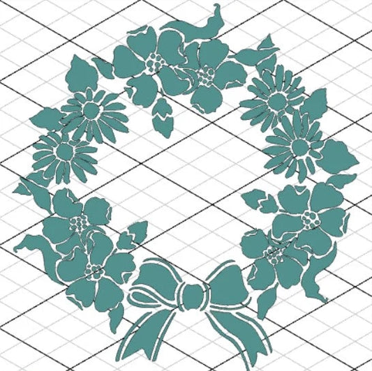 DT Stencil - S222 SPRING WREATH