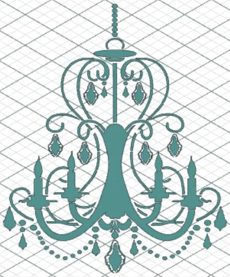DT Stencil - S306 CHANDELIER 30X60-50X60