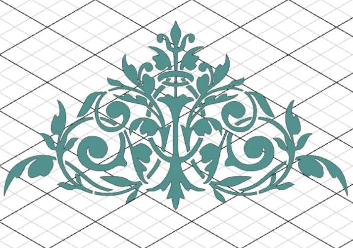 DT Stencil - S316 GROTTESCA A FOGLIE