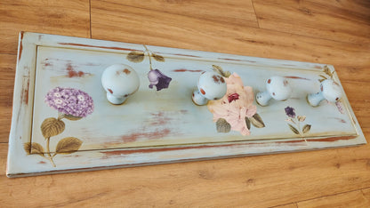 Shabby Floral Coat Hanger