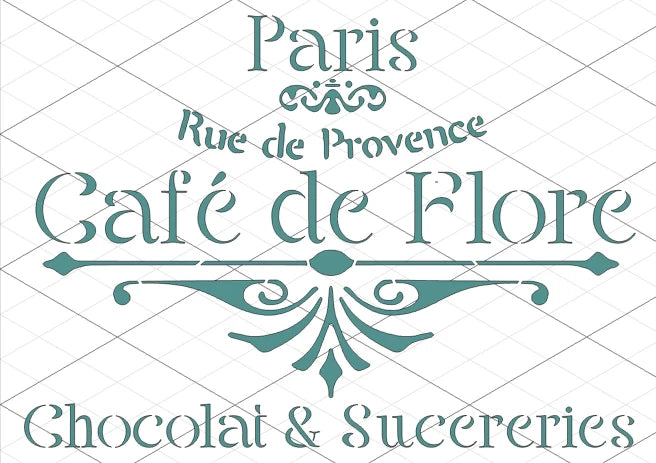 DT Stencil - S398 CAFE' DE FLORE