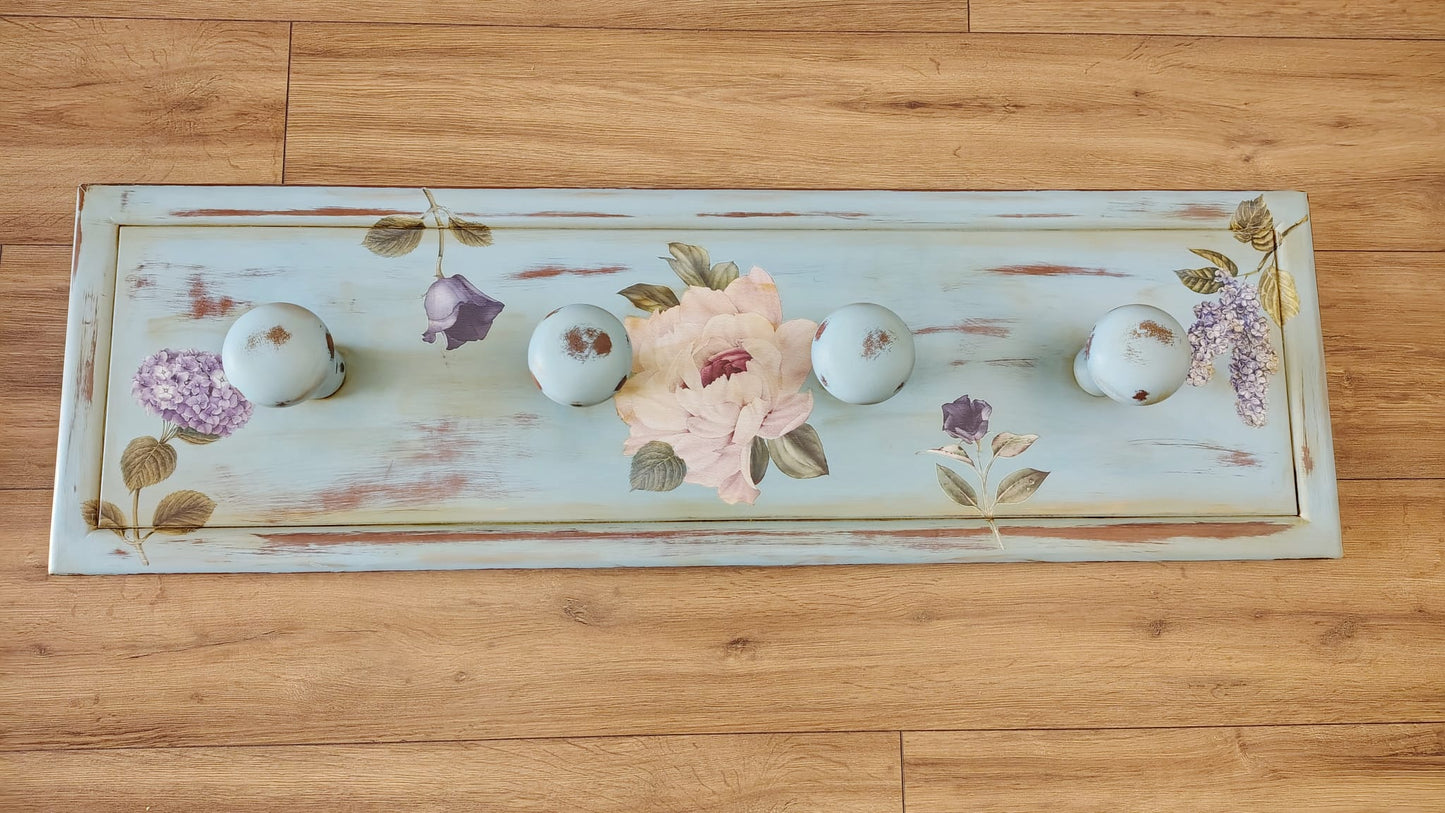 Shabby Floral Coat Hanger