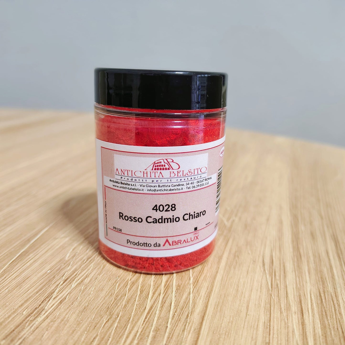 Pigmento in polvere Rosso Cadmio Chiaro