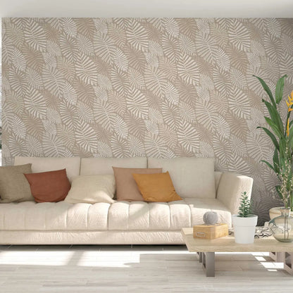 Indigo Palms Beige Wallpaper (53x100 cm)