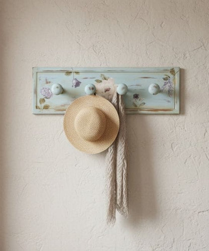 Shabby Floral Coat Hanger