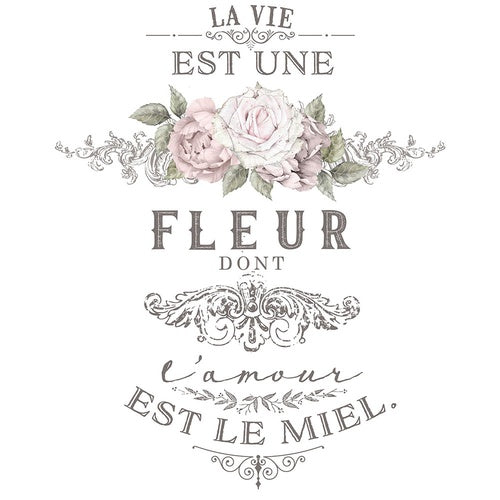 Redesign Decor Transfers - 66x89 cm L'amour est le Miel (in 3 sheets)
