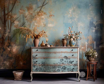 Redesign Timbro Clearly-Aligned Decor - Linear Floral 30,5x30,5 cm