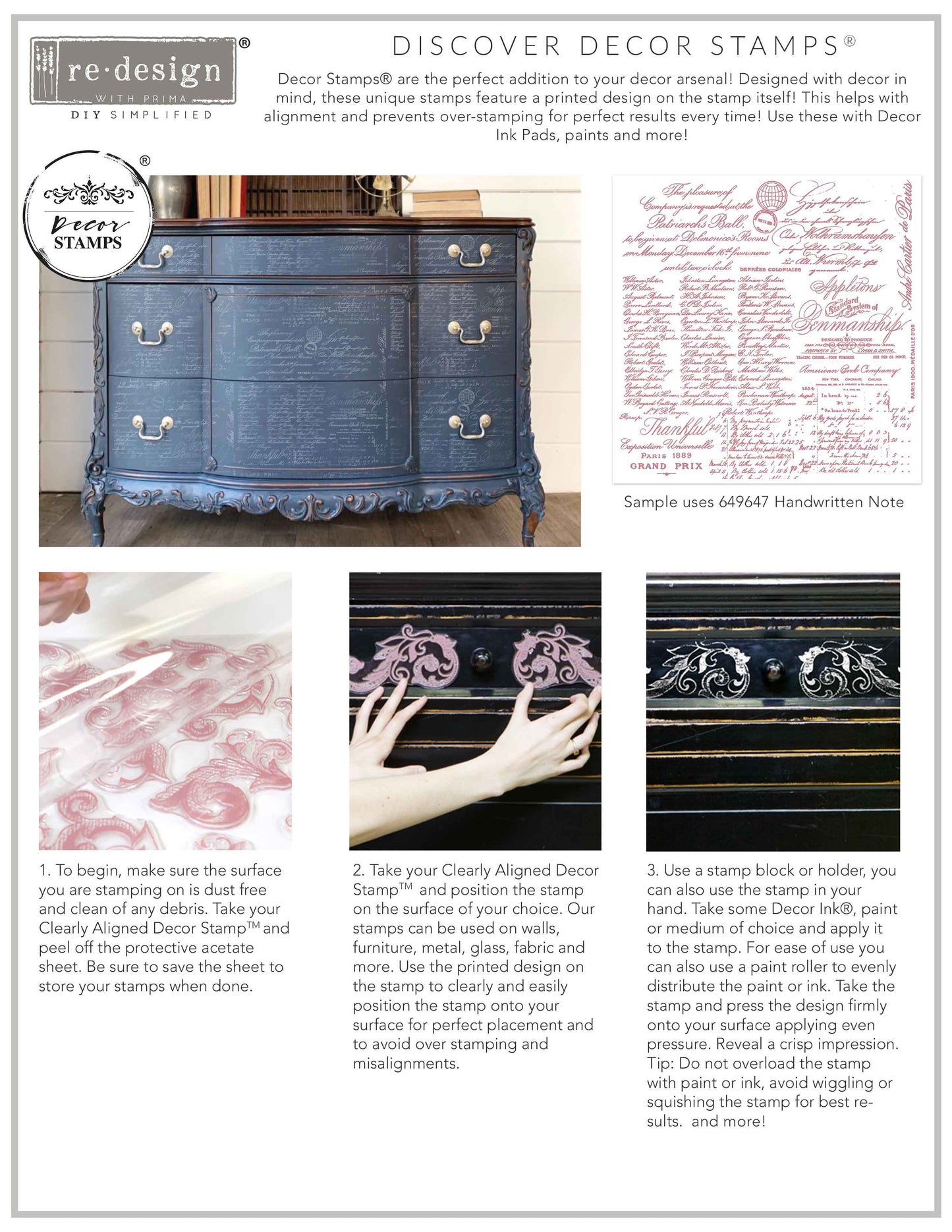 Redesign Timbro Clearly-Aligned Decor - Linear Floral 30,5x30,5 cm