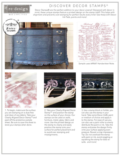 Redesign Timbro Clearly-Aligned Decor - Linear Floral 30,5x30,5 cm