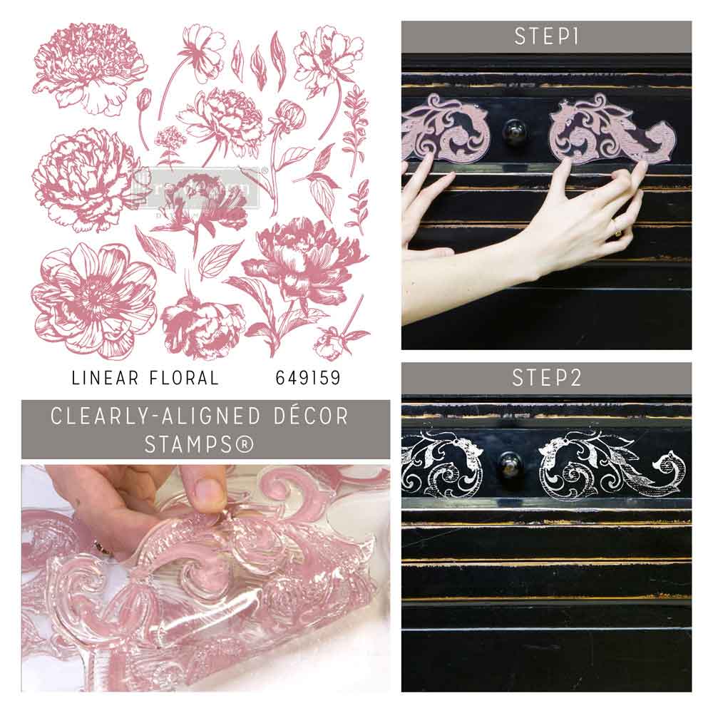 Redesign Timbro Clearly-Aligned Decor - Linear Floral 30,5x30,5 cm