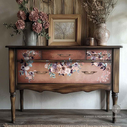 Redesign Decor Transfers – 61x89 cm Burgundy Rose Garden (in 3 sheets)