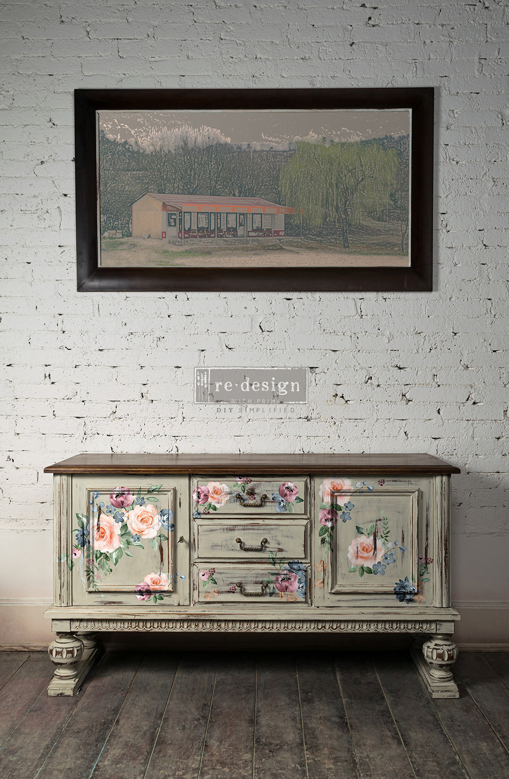 Redesign Decor Transfers –  61x89 cm  Watercolor Bloom (in 3 fogli)