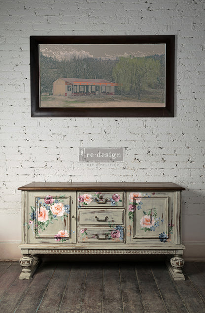 Redesign Decor Transfers –  61x89 cm  Watercolor Bloom (in 3 fogli)