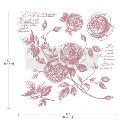 Redesign Timbro Clearly-Aligned Decor  - Romance Roses 30,5x30,5 cm