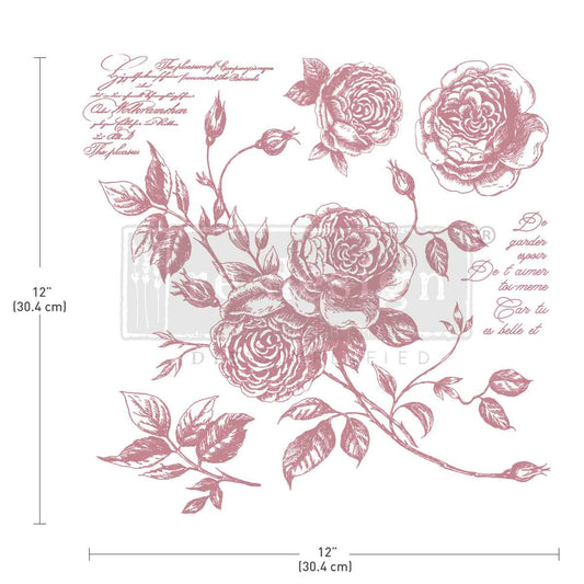 Redesign Timbro Clearly-Aligned Decor  - Romance Roses 30,5x30,5 cm