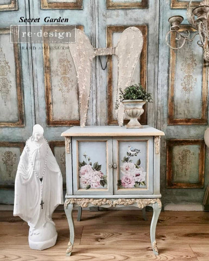 Redesign Small Transfer Delicate Roses 15.2x30.5 cm (in 3 sheets)