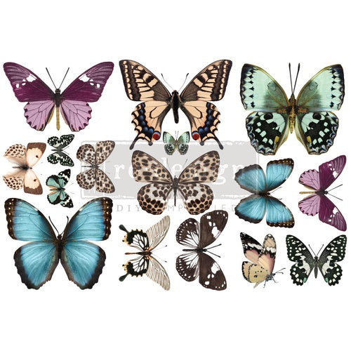 Redesign Small Transfer Butterfly 15.2x30.5 cm (in 3 sheets)