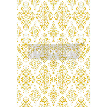 Redesign Decor Transfers –  61x89 cm  Kacha Gold Damask (in 2 fogli)