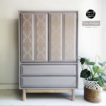 Redesign Decor Transfers –  61x89 cm  Kacha Gold Damask (in 2 fogli)