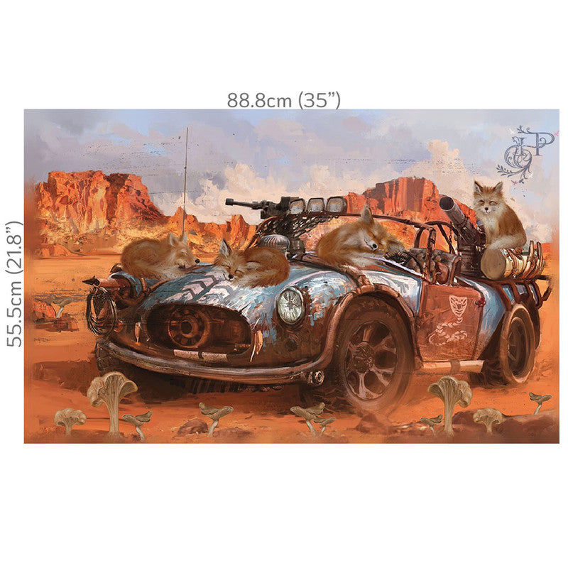 Hokus Pokus Decoupage in Tessuto - Fox Patrol (88.8x55.5  cm)