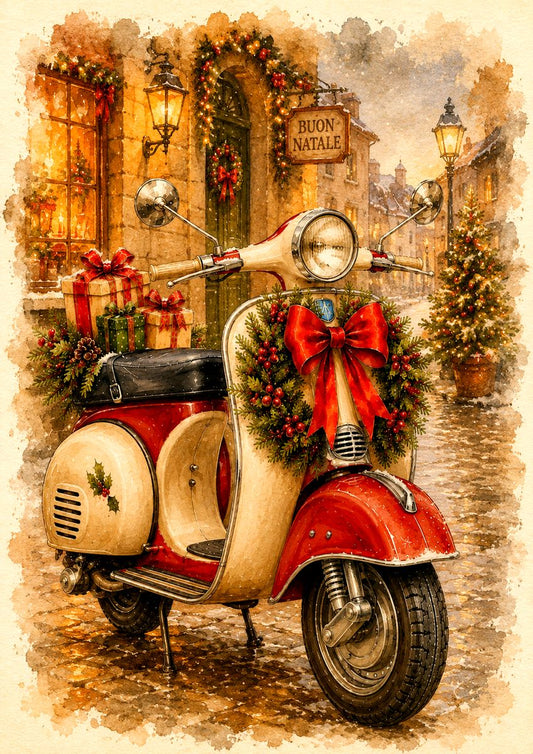 Decoupage MyRestyling - Vintage Christmas Vespa 2