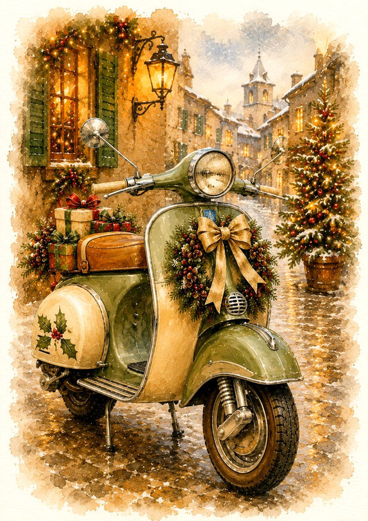 Decoupage MyRestyling - Vintage Christmas Vespa 1
