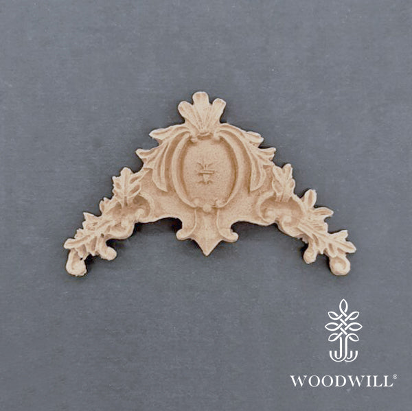Woodwill - Fregio Angolo Decorativo in Legno 7x5.5 cm (4 pezzi)