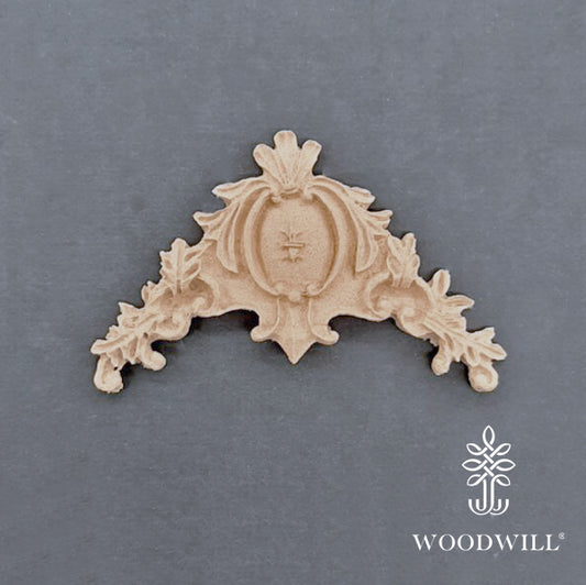 Woodwill - Fregio Angolo Decorativo in Legno 7x5.5 cm (4 pezzi)