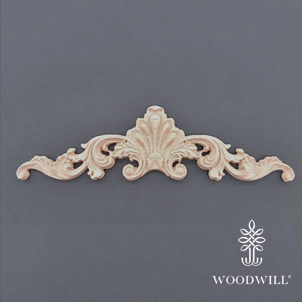 Woodwill - Fregio Centro Decorativo in Legno 19.5x5 cm