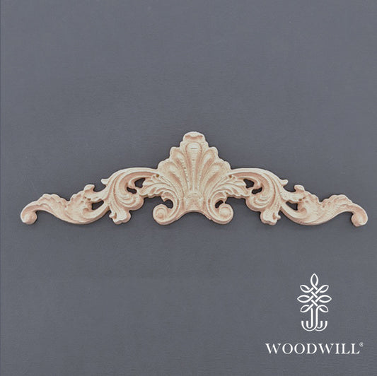 Woodwill - Fregio Centro Decorativo in Legno 19.5x5 cm