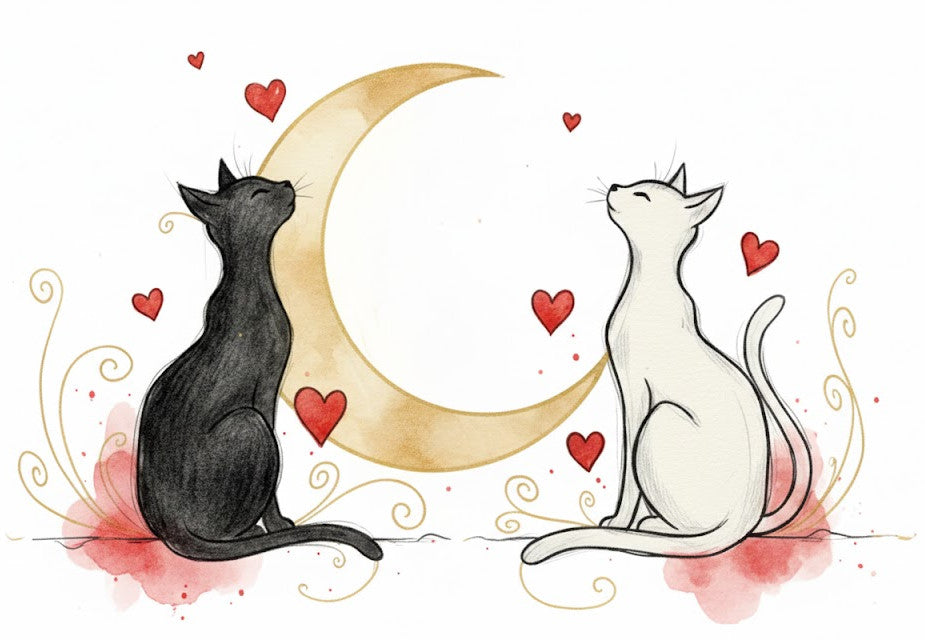 Decoupage MyRestyling - Les Chats et la Lune