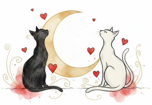 Decoupage MyRestyling - Les Chats et la Lune