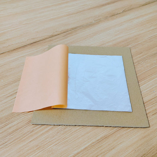 Foglia Argento Imitazione 14x14 cm Libretto 25 Fogli