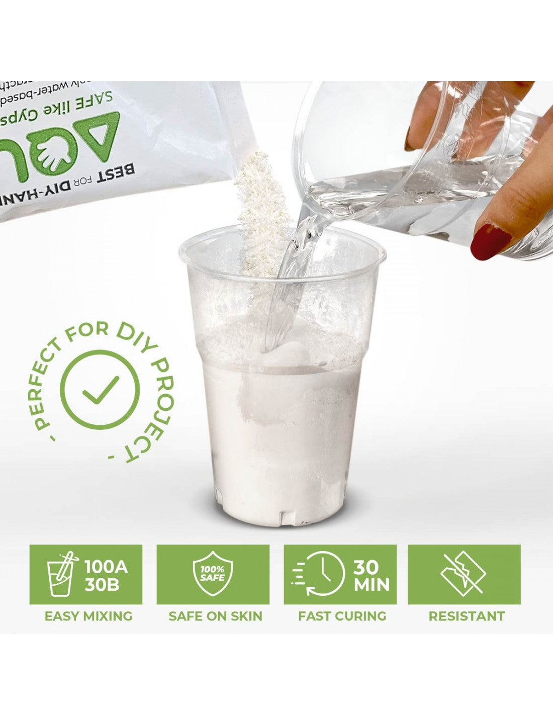 Reschimica Aqua Resin - Resina Minerale in Polvere Atossica - 1 kg