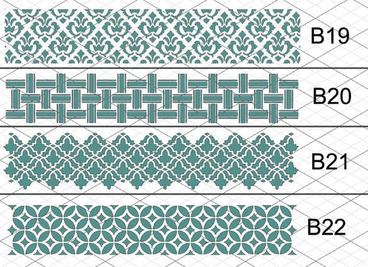 DT Stencil - STRIPS 10X50 DECO DRAWERS