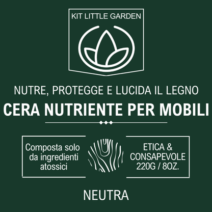 Neutral Nourishing Wax for Furniture Little Garden Kit